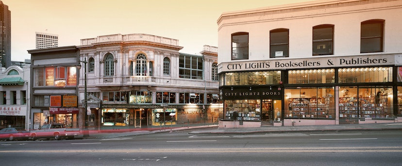 A2EBMR USA CA San Francisco City Lights bookstore. Image shot 2014. Exact date unknown.