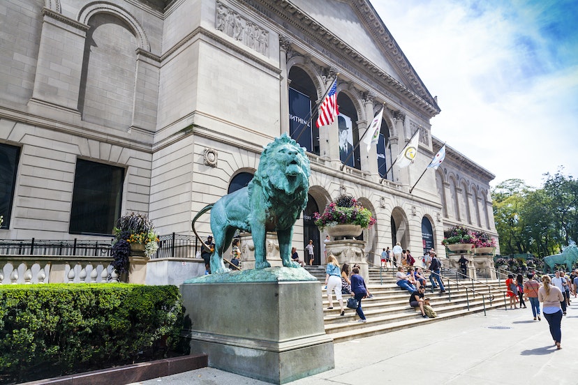 CHICAGO, ILLINOIS - SEP 28: The Art Institute of Chicago has one of the world's most notable collections of Impressionist and Post-Impressionist art, on September 28, 2014 in Chicago, Illinois, USA.